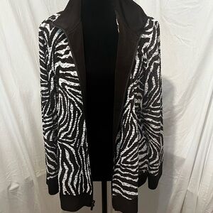 Chicos - Stylish Black and White Zebra Print Women's Jacket